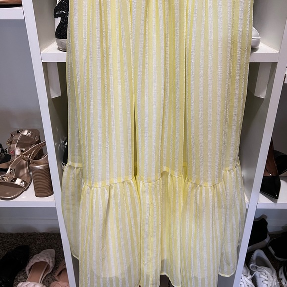 Aura Weekend Strolls Yellow Midi Dress Small - Picture 7 of 10